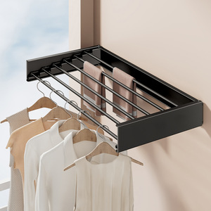 Dày Giặt Khô Giá Có Thể Thu Vào Có Thể Gập Lại Treo Tường Khăn Khô Giá Quần Áo Móc Áo Ráp Cho Nhà Trong Nhà Sử Dụng - Product Image 1