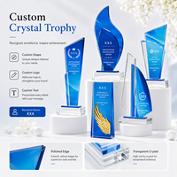 Regalo de Reconocimiento, Diseño de Grabado Personalizado, Premio de Cristal Irregular de Alto Brillo