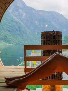 Sauna <span class=keywords><strong>a</strong></span> Botte per 6 Persone con Vista Panoramica, in Abete Termico, per Uso Esterno, con Opzione Stufa Elettrica o <span class=keywords><strong>a</strong></span> <span class=keywords><strong>Legna</strong></span> - Product Image 5