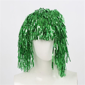 Brillant fête perruque feuille clinquant <span class=keywords><strong>déguisement</strong></span> pour nouvel an pâques noël métallique Costume Cosplay amusant cheveux accessoires - Product Image 5