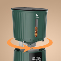 Distributeur automatique de nourriture pour animaux de compagnie avec logo personnalisé, écran LCD, double alimentation, écologique, pour chats et chiens