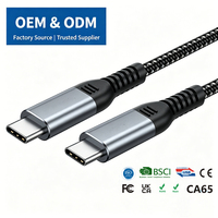Cable USB Tipo C de Carga Rápida, Cable USB C a USB C, 240W 5A, 1m 2m 3m, Cable de Carga PD3.1 Personalizado de Fábrica