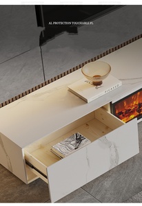<span class=keywords><strong>Cheminée</strong></span> Électrique à LED Design <span class=keywords><strong>Moderne</strong></span> de Luxe <span class=keywords><strong>avec</strong></span> Tube Lumineux Coloré Personnalisé, Meuble TV, Table en Bois et Pierre Frittée pour <span class=keywords><strong>Salon</strong></span> - Product Image 5