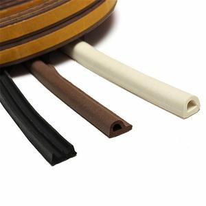 Tira de sellado de puerta en forma de D/P/E/I, cinta de tapón de tiro autoadhesiva, tira de sellado de goma para aislamiento de ventanas - Product Image 6