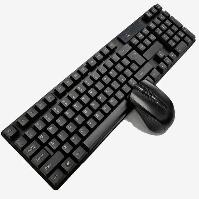 Wholesale High Quality 2.4G Wireless Keyboard and Mouse Set Russian French Arabic Spanish German Italian Brazilian Optional