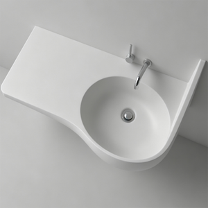 Lavabo en pierre artificielle imperméable, adapté aux appartements, aux hôtels familiaux et aux salles <span class=keywords><strong>de</strong></span> <span class=keywords><strong>bain</strong></span>, lavabos muraux - Product Image 2