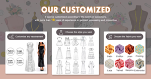 Abito lungo <span class=keywords><strong>da</strong></span> donna slim-fit a vita impero, linea ad A, con stampa digitale, elegante, con fiocco e volant, ecologico, per feste, matrimoni, serate, moda unica - Product Image 5