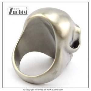 Anillo de Acero Inoxidable 316L de Alta Resistencia y Pulido Brillante Zuobisi, con Parte Trasera Sólida, Estilo Punk para Hombres Motociclistas - Product Image 6
