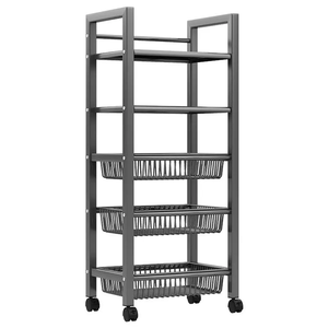 Recipientes de almacenamiento de cocina y habitación de alta calidad Soportes y estantes de almacenamiento Estantes de almacenamiento apilados de acero al carbono - Product Image 6