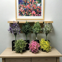 Flores Artificiales de Eucalipto de Alta Calidad, Simulación de Plantas de Arbustos de Plástico en Múltiples Colores, Decoración para el Hogar y Hoteles para Fiestas