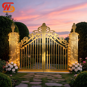 Arco Decorativo Dorado Personalizado SMOOTH para Bodas, Soporte para Fondo de Escenario - Product Image 1