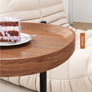 Mesa de centro de <span class=keywords><strong>Metal</strong></span> ligera y duradera al por mayor, mesa de aperitivos móvil para dormitorio con almacenamiento, mesa auxiliar de sofá sencilla de 2 capas - Product Image 4
