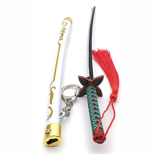 Aleación de zinc espada Metal llavero Anime espada llavero <span class=keywords><strong>mini</strong></span> katana para Demon Slayer Kochou <span class=keywords><strong>Shinobu</strong></span> - Product Image 2