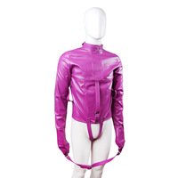Costume de bondage en cuir PU HM, harnais de corps fétiche BDSM, sexy, auto-bondage, chemise de force pour jeu de cordes, plusieurs couleurs