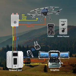 22KM 800MHz 전문 RC 드론 액세서리 디지털 무선 송신기 및 수신기 무인 항공기