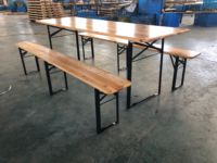 Ensemble de table et de bancs pliants en bois de haute qualité allemand pour pique-nique et camping dans le jardin