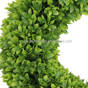 Usine personnalisée artificielle vert PE couronne ronde pour la maison fête de vacances mariage noël printemps été décor - Product Image 2