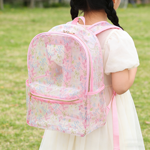 Customize Print <strong>Heavy</strong> <strong>Duty</strong> See Through Clear Bag Bag Kids Book Bag Metal Zipper Park Transparent Back Pack Women's <strong>Backpack</strong> - Product Image 2