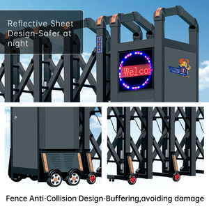 Yüksek kalite özelleştirilmiş genişletilebilir katlanabilir kapı elektrikli otomatik geri çekilebilir uzatma ana kapı - Product Image 2