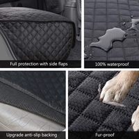 Housse de siège de voiture pour chien HUILONG, motif uni Oxford, imperméable, protection quatre saisons, ajustement universel, logo personnalisé, voyage