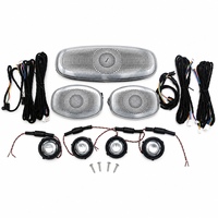 Speaker Atap Belakang W213 Dengan Lampu Ambient 64 Warna untuk Benz E-class 2016-2023 Penutup Audio Speaker Plafon Lampu Ambient LED