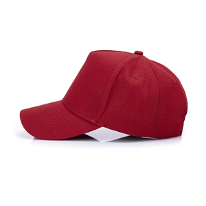 Wholesale Cotton 5panel Classic Wine Red <b>Plain</b> Sports Men's Washable Baseball <b>Cap</b> With Logo Outdoor Professional Customization - Product Image 5