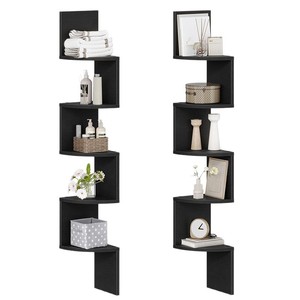 Corner <b>Wall</b>-<b>Mounted</b> <b>Shelves</b> 5-Tier Polygonal Storage Rack Multi-Purpose Large Capacity For Home Office Bathroom - Product Image 1