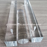 Usine de Guangzhou, tige ronde en plastique acrylique transparent pmma pour poignée de porte en acrylique