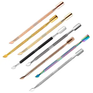nagels set kit pusher Suppliers-Cuticle Pusher Nail Schoon Pusher Sets Kit Rvs Nail Cuticle Pusher