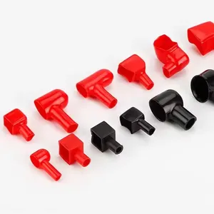 Soft flexible PVC Black Red Battery Terminal Covers terminal insulation sleeve