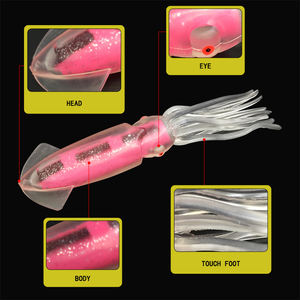 23CM yumuşak plastik kalamar cazibesi aydınlık ahtapot kalamar etek Lures yem tatlı su tuzlu su yumuşak Trolling ahtapot Lures - Product Image 2