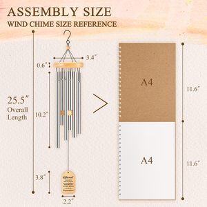 2025 tốt nhất nghỉ hưu gió Chimes 25.5inch hạnh phúc nghỉ hưu quà tặng cho phụ nữ đồng nghiệp Ông Chủ giáo viên đám cưới hoàn hảo dịp - Product Image 2