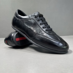 <span class=keywords><strong>Chaussures</strong></span> décontractées <span class=keywords><strong>pour</strong></span> hommes en cuir de vachette souple de première qualité, style de créateur de luxe, confortables, respirantes, à semelle fine et design simple - Product Image 1