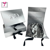 Coffret d'emballage rigide TD HAIR CO avec sacs à cordon et accessoires pour extensions de cheveux, design de logo personnalisé haut de gamme