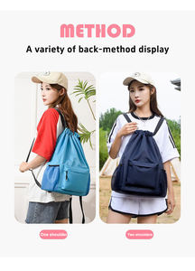 Mochila Deportiva Impermeable de Fábrica con Logotipo Personalizado, Regalo Promocional, Impresión por Sublimación, Nailon, Poliéster, con Cordón y Cremallera - Product Image 5