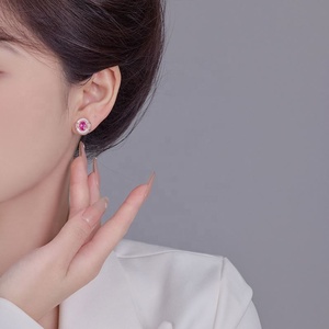 Fritillaria ธรรมชาติสีขาวทับทิมต่างหูเพทายสีแดงย้อนยุคหรูหราทันสมัยชุบทองอเนกประสงค์ทันสมัยทันสมัยทันสมัยทันสมัยทันสมัย - Product Image 4