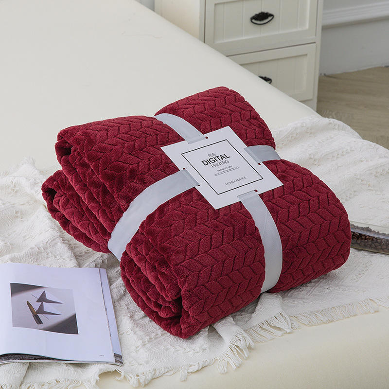 ผ้าห่มข้าวสาลีไวน์แดง