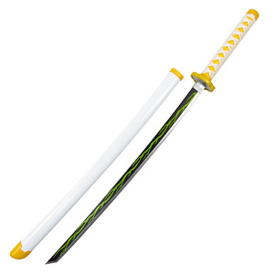 102cm Demon Slayer Tanjiro Tomioka Giyuu Agatsuma <span class=keywords><strong>Zenitsu</strong></span> hoja de bambú de madera Anime Cosplay <span class=keywords><strong>espada</strong></span> de juguete - Product Image 6
