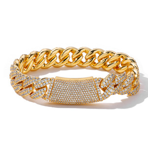 Pulsera de Moissanita Cubana de Burbujas de 13mm, Chapada en Oro Real de 18K, con Incrustaciones Impecables, Plata S925, Joyería Hip Hop Personalizada, Mayorista B2B OEM - Product Image 5