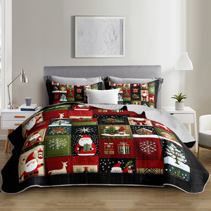 Cubrecama Festivo con Vibrante Diseño Navideño de Árbol de Navidad/Nieve, Tejido Transpirable, Cubrecama Lavable a Máquina - Product Image 5