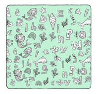 Manta de colorear DIY al por mayor OEM ODM con diseño de sirena, insectos, animales del bosque y dibujos de líneas, de cristal, minky y sherpa, para regalo