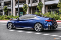 Kit carrosserie en fibre de carbone Infiniti Q60 style BS amélioré : pare-chocs avant/arrière, jupes latérales, diffuseur, spoiler, clips d'échappement