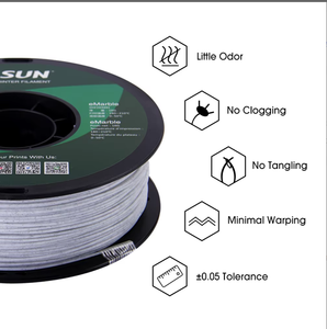 For Marble <b>PLA</b> Filament 1.75mm FDM 3D Printer 1KG 2.2LBS Spool +/-0.05mm - Product Image 5