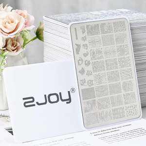 9.5X14.5cm grande taille Nail Art estampage plaque feuille fleur dessins géométriques Nail Art modèle Graffiti polonais impression pochoirs - Product Image 5