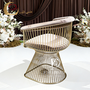 Chaises de salle à manger de restaurant en tissu velours de luxe moderne avec pieds en métal - Product Image 5