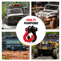Ambull Nouveau design Durable Trailer Anti-Rust Heavy Duty Forged D Ring Tow Shackles Split Shackle With Snatch Block