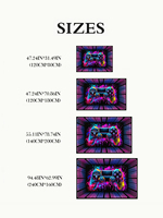 Tapis de Sol Esports Manette Salon de Jeu Décoration Intérieure Cyberpunk Cartoon Grande Surface Tapis Complet