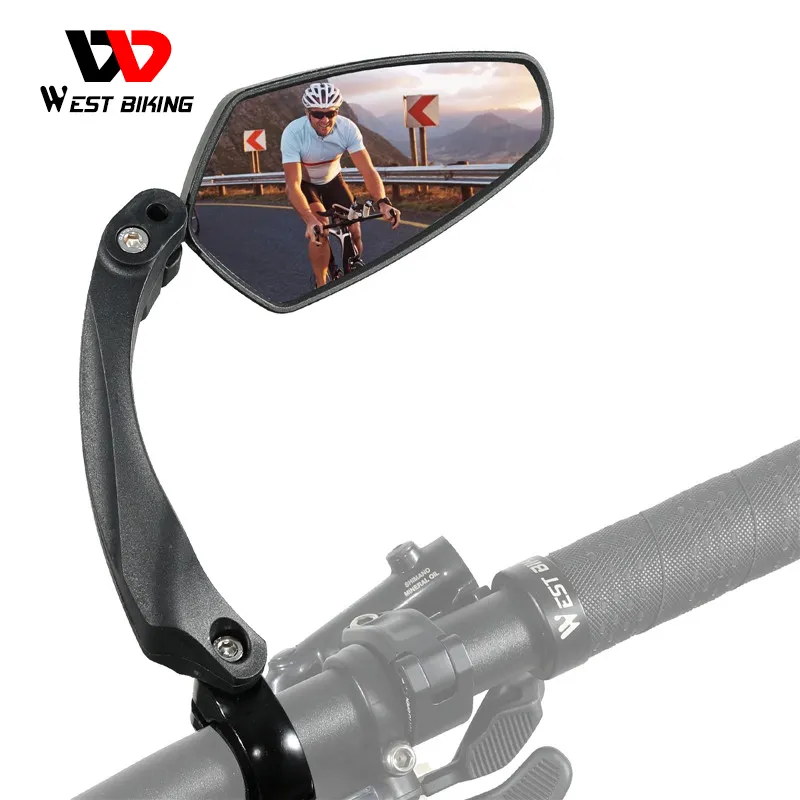 West Biking Hd View Mtb Racefiets Spiegels 360 Hoek Verstelbare Stuur Achteruitkijkspiegel Voor Motoraccessoires Achterspiegels