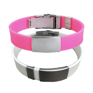 Personalizable respetuoso del medio ambiente silicona <span class=keywords><strong>moda</strong></span> encanto pulseras/pulseras en línea silueta Accesorios - Product Image 2