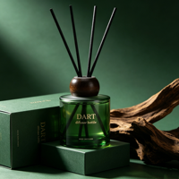 Bouteille diffuseur de parfum en verre rond 50ml 100ml, flacon cylindrique transparent à large ouverture avec bouchon boule en bois